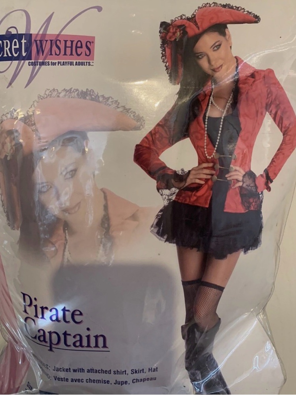 Women's Red Pirate Captain Costume